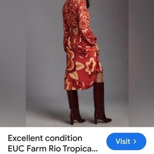 Gorgeous Anthropologie FARM RIO button up maxi dress xs